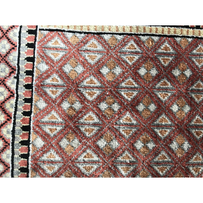 Petit tapis vintage turc en soie très fin