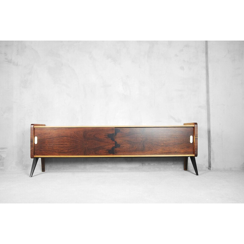 Vintage Swedish sideboard in rosewood and burl birch