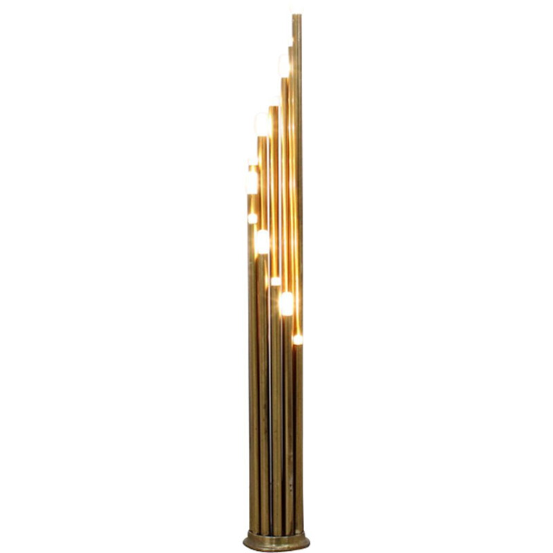 Vintage Italian spiral floor lamp by Goffredo Reggiani