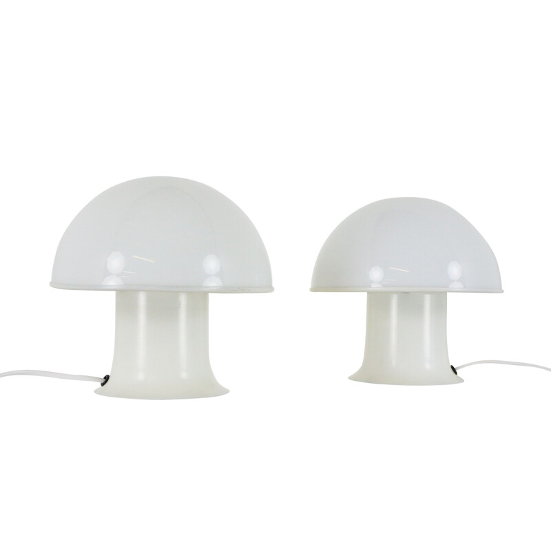 Set of 2 vintage mushroom lamps by Dijkstra Lampen
