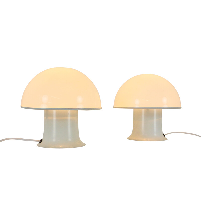 Set of 2 vintage mushroom lamps by Dijkstra Lampen