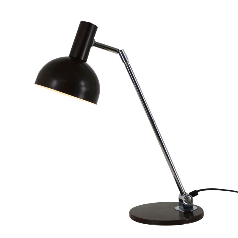 Lampe vintage réglable brun foncé par Hala Zeist