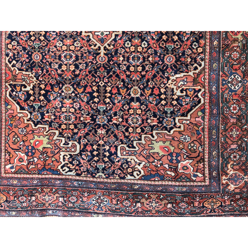 Vintage sarogh style Iranian carpet in wool and cotton 1930