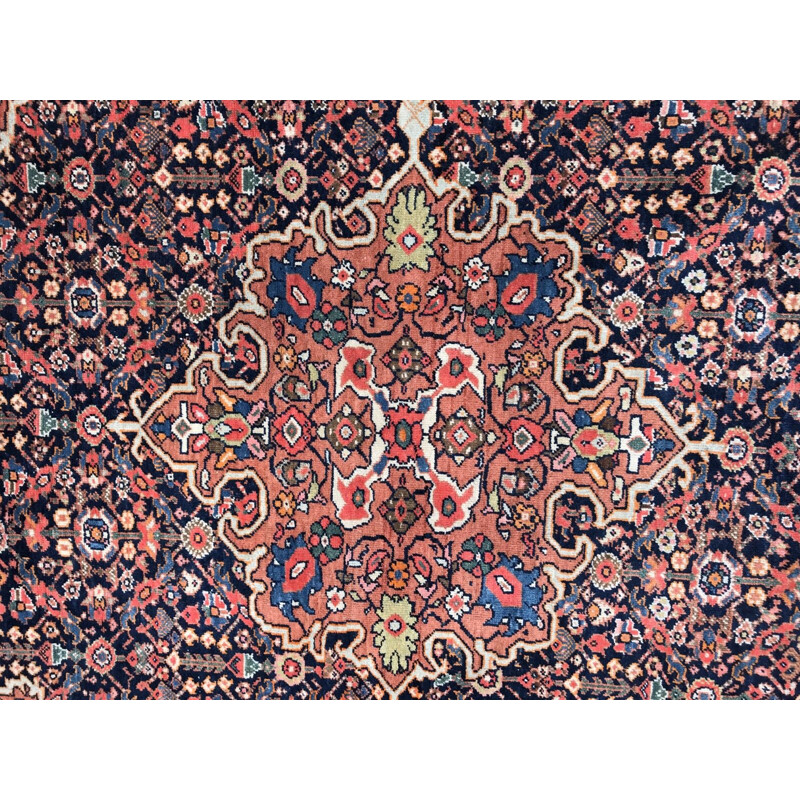 Vintage sarogh style Iranian carpet in wool and cotton 1930