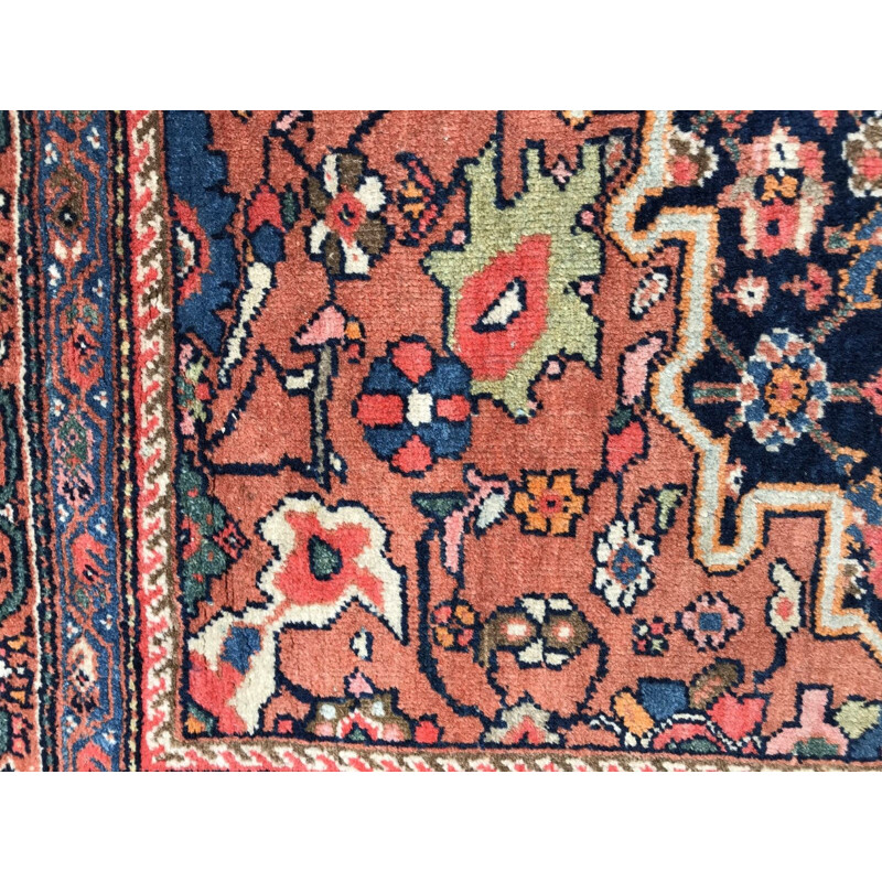 Vintage sarogh style Iranian carpet in wool and cotton 1930