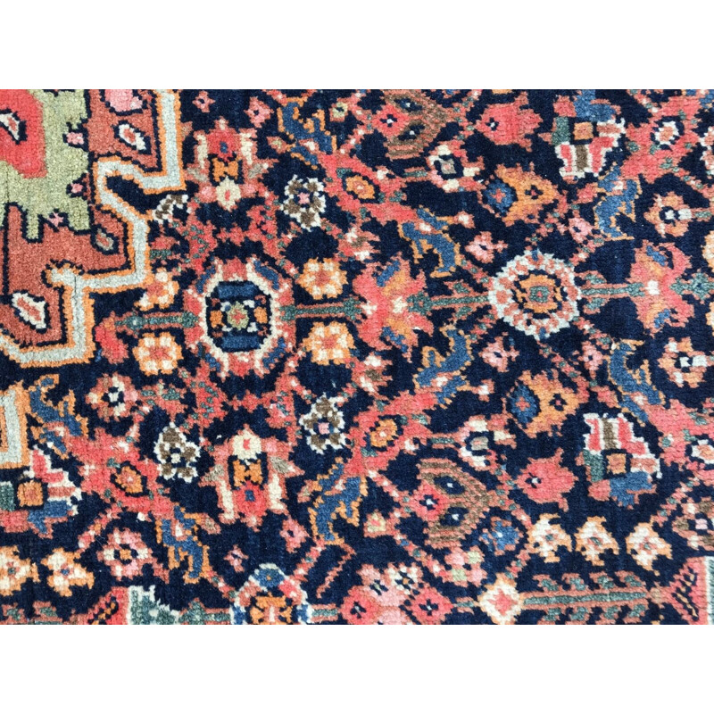 Vintage sarogh style Iranian carpet in wool and cotton 1930