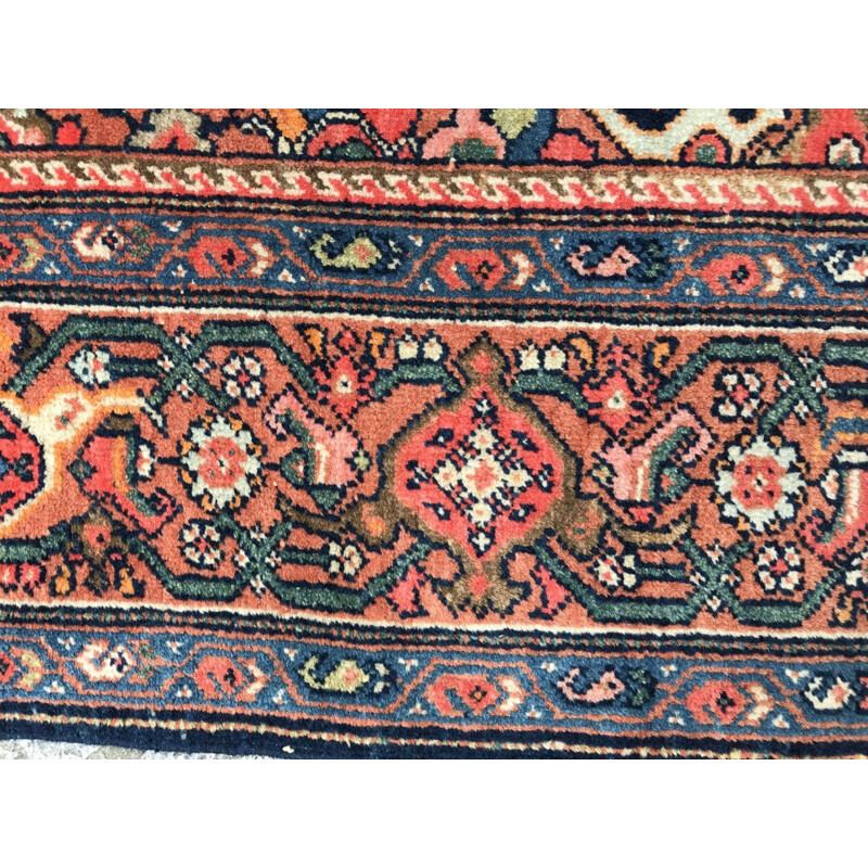 Vintage sarogh style Iranian carpet in wool and cotton 1930