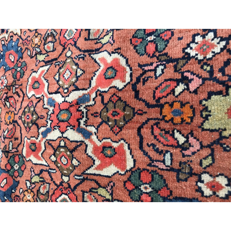 Vintage sarogh style Iranian carpet in wool and cotton 1930