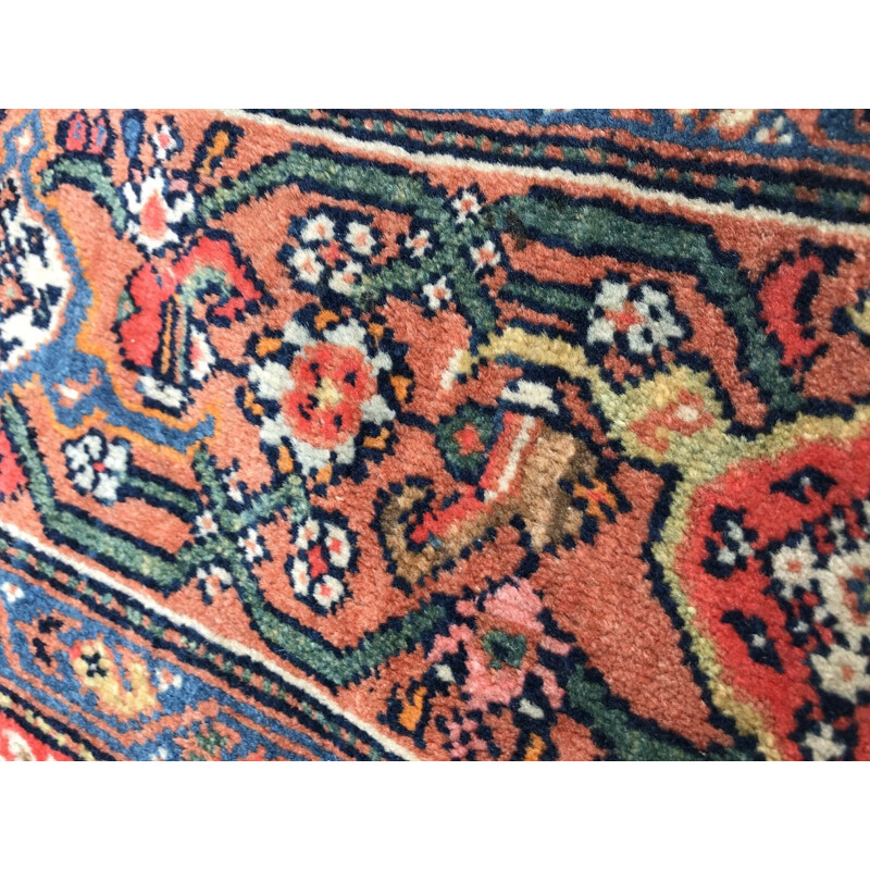 Vintage sarogh style Iranian carpet in wool and cotton 1930