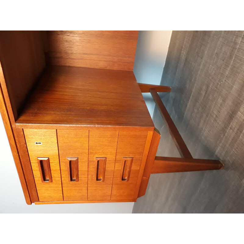 Vintage danish desk in solid teak 1960