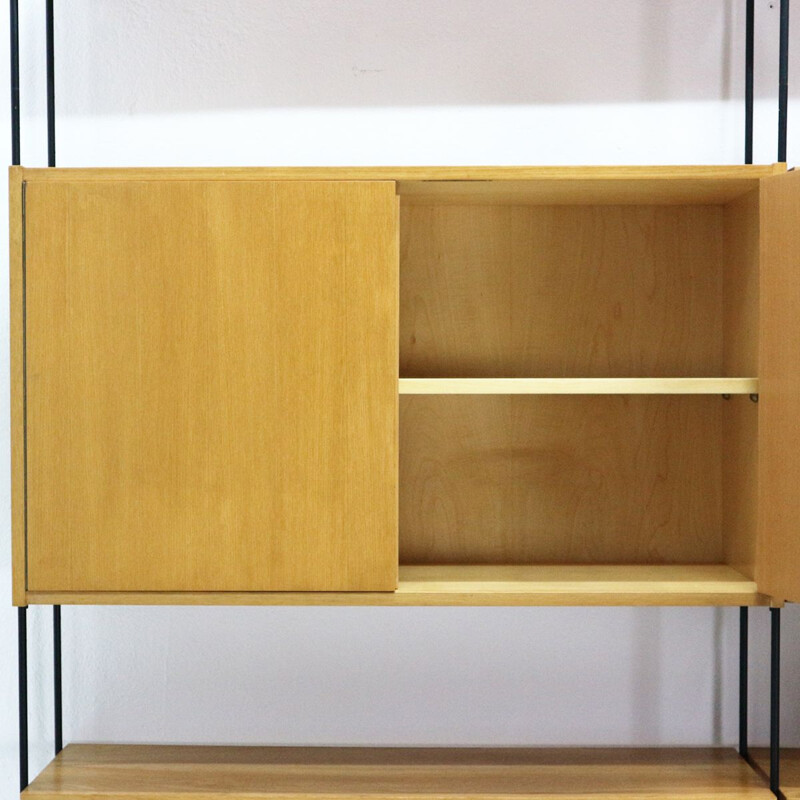 Vintage Omnia wall unit in ashwood by Hilker