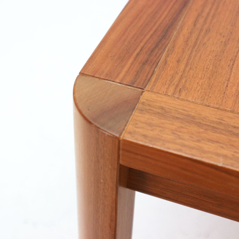 Vintage square side table in rosewood