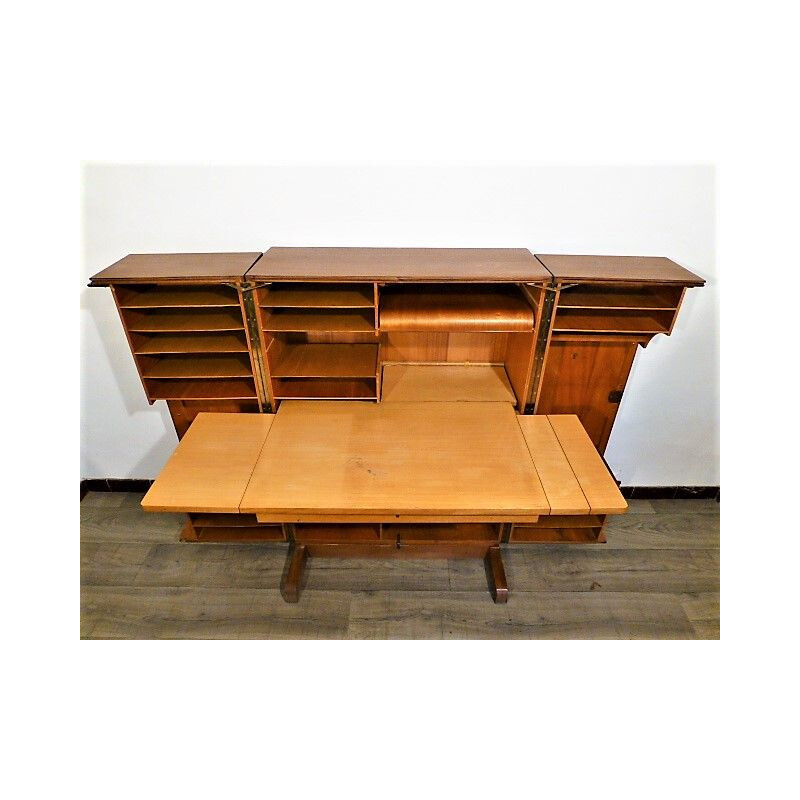 Bureau malle vintage par Ernst Mumethaler et Otto Meier