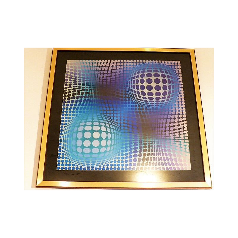 Vintage serigraphy Feny by Victor Vasarely