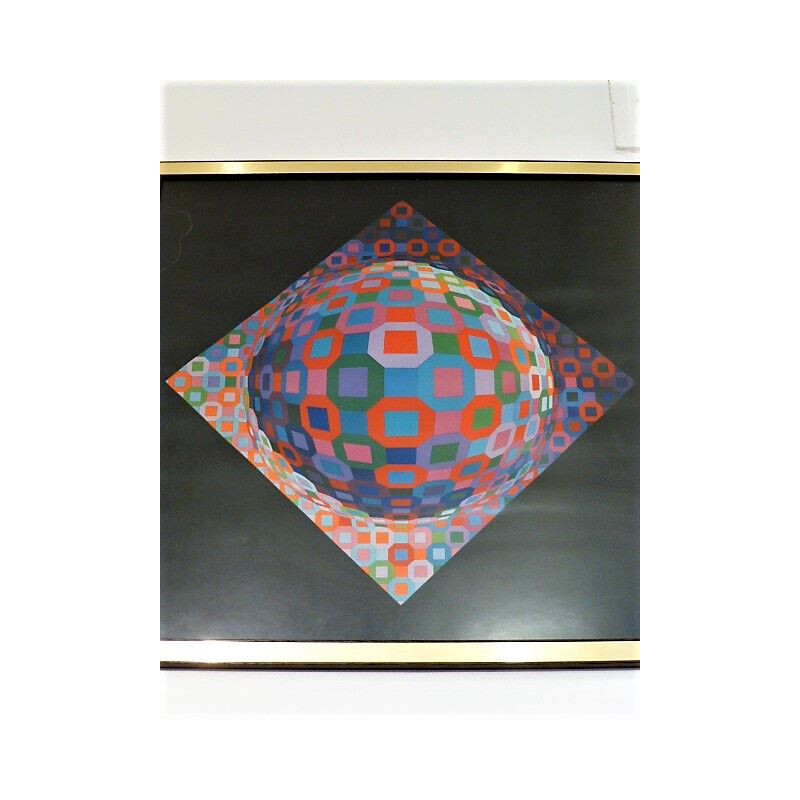 Vintage serigraphy Planetary by Victor Vasarely