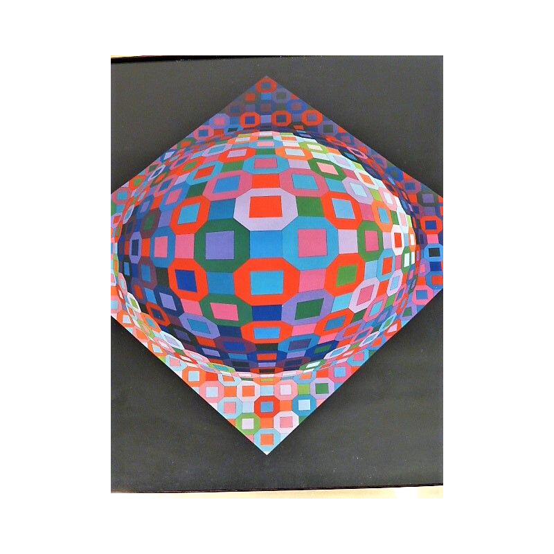 Vintage serigraphy Planetary by Victor Vasarely