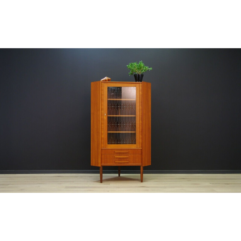 Vintage corner cabinet in teak by P Rimme