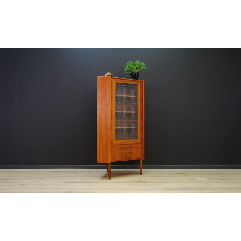 Vintage corner cabinet in teak by P Rimme