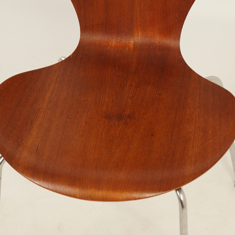 Set of 5 "Butterfly" Dining Chairs in teak by Arne Jacobsen for Fritz Hansen