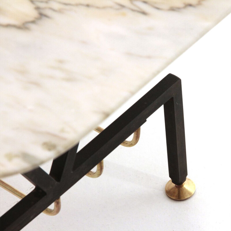 Vintage coffee table with marble top