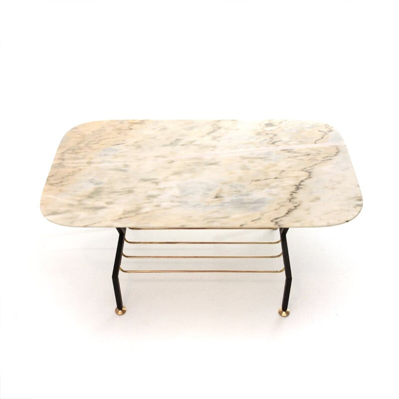 Vintage coffee table with marble top