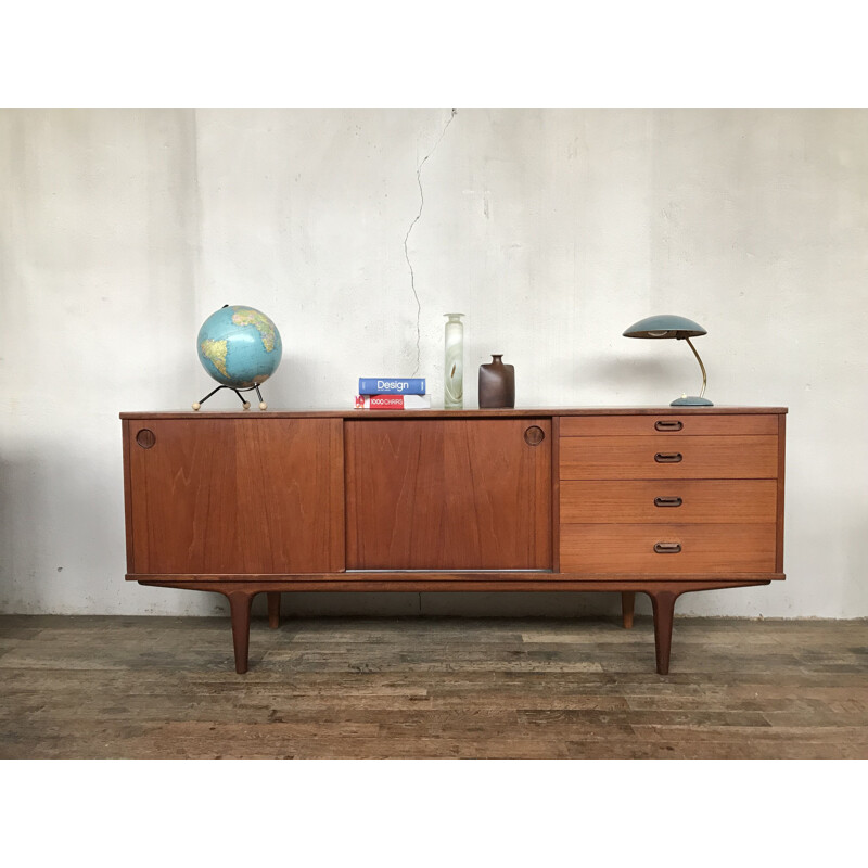 Vintage British sideboard in teak by Wrighton