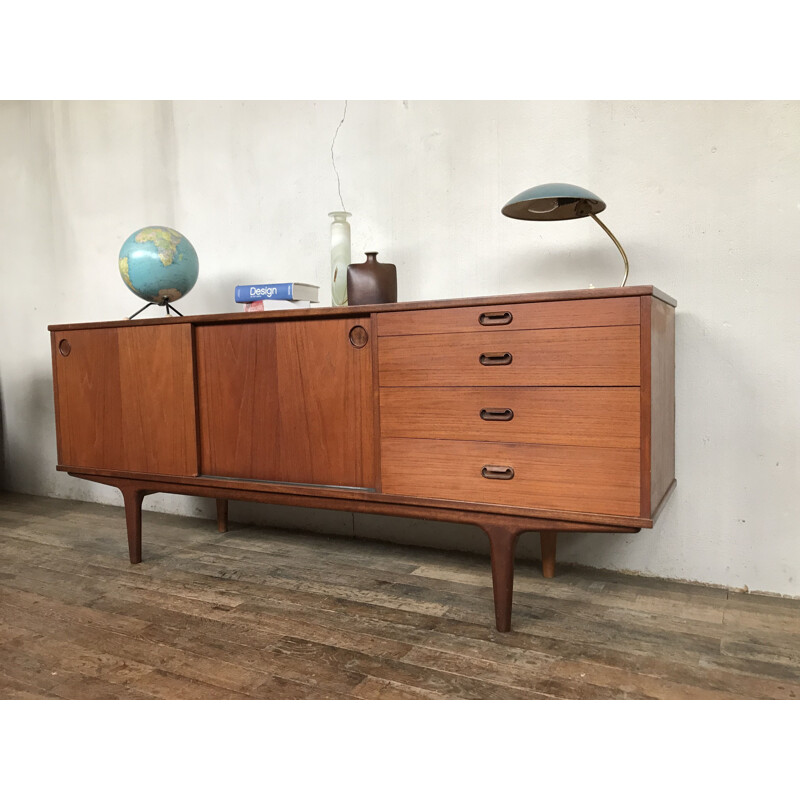 Vintage British sideboard in teak by Wrighton