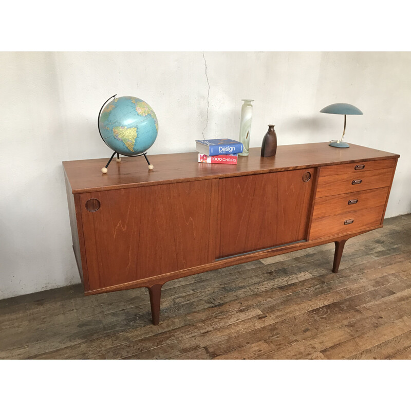 Vintage British sideboard in teak by Wrighton