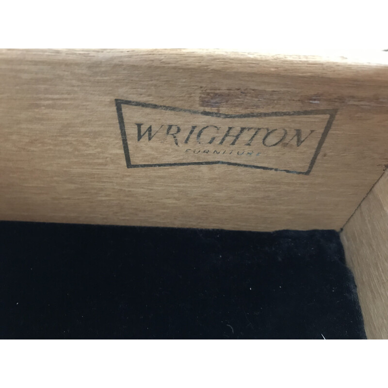 Vintage British sideboard in teak by Wrighton