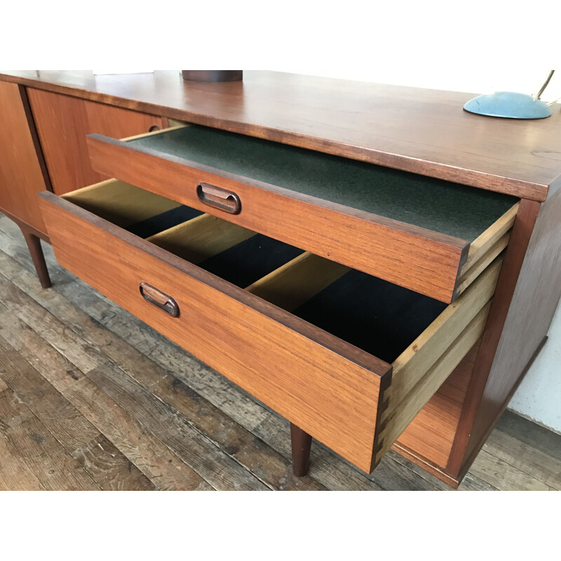 Vintage British sideboard in teak by Wrighton