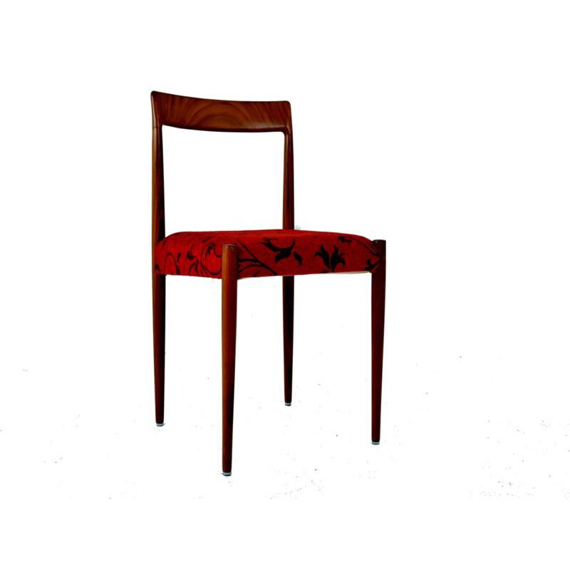 Set of 6 vintage Scandinavian chairs in teak