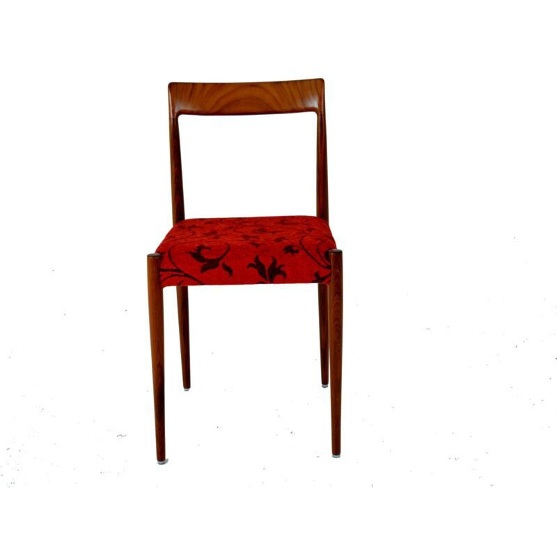 Set of 6 vintage Scandinavian chairs in teak