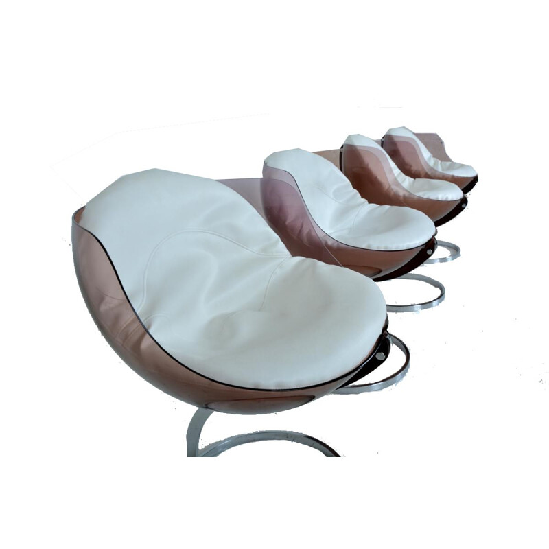 Set of 4 vintage chairs "Sphere" by Boris Tabacoff