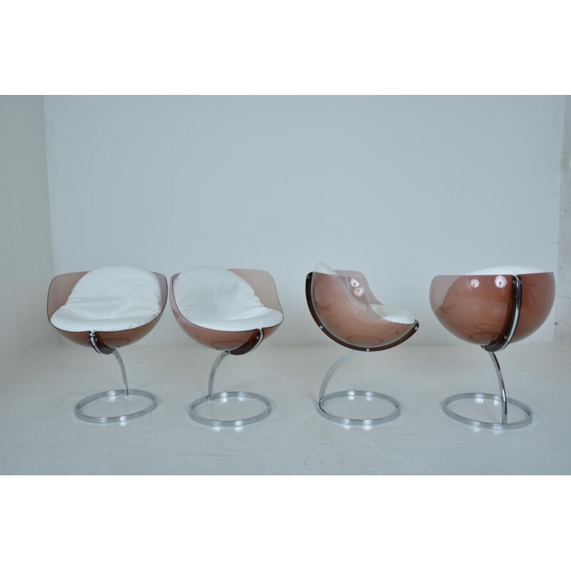 Suite de 4 chaises vintage "Sphère" par Boris Tabacoff