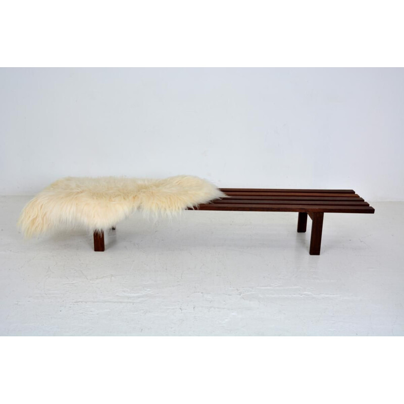 Vintage Dutch slat bench by Martin Visser for Spectrum