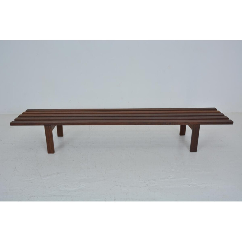 Vintage Dutch slat bench by Martin Visser for Spectrum