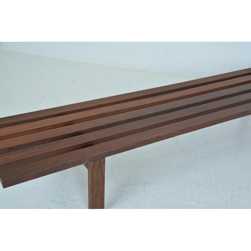 Vintage Dutch slat bench by Martin Visser for Spectrum