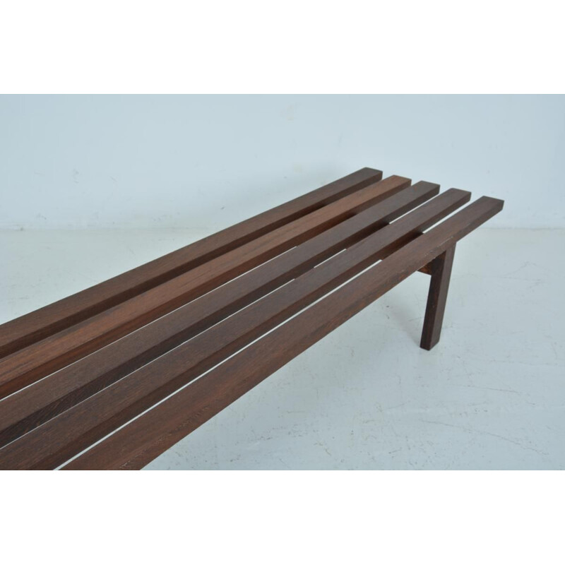 Vintage Dutch slat bench by Martin Visser for Spectrum