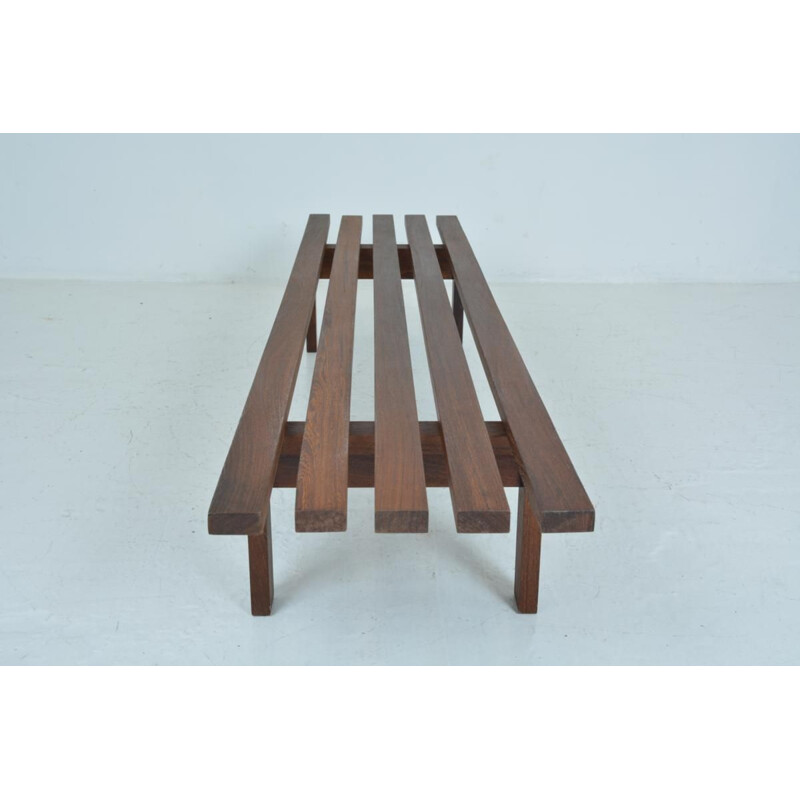 Vintage Dutch slat bench by Martin Visser for Spectrum