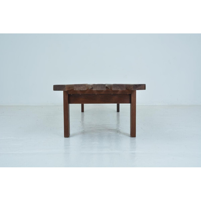 Vintage Dutch slat bench by Martin Visser for Spectrum