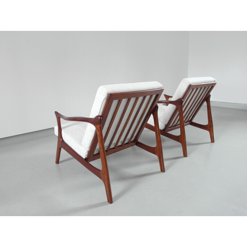 Set of 2 vintage Danish armchairs by Arne Hovmand Olsen for Mogens Kold