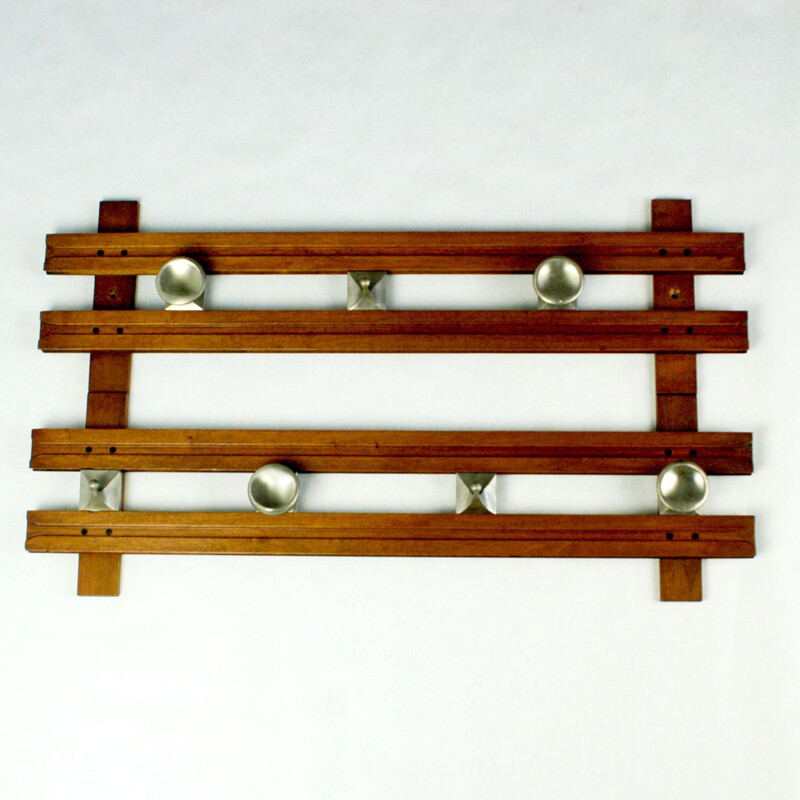 Vintage Italian coat rack in teak "Regolo" by Ico Parisi for Stildomus