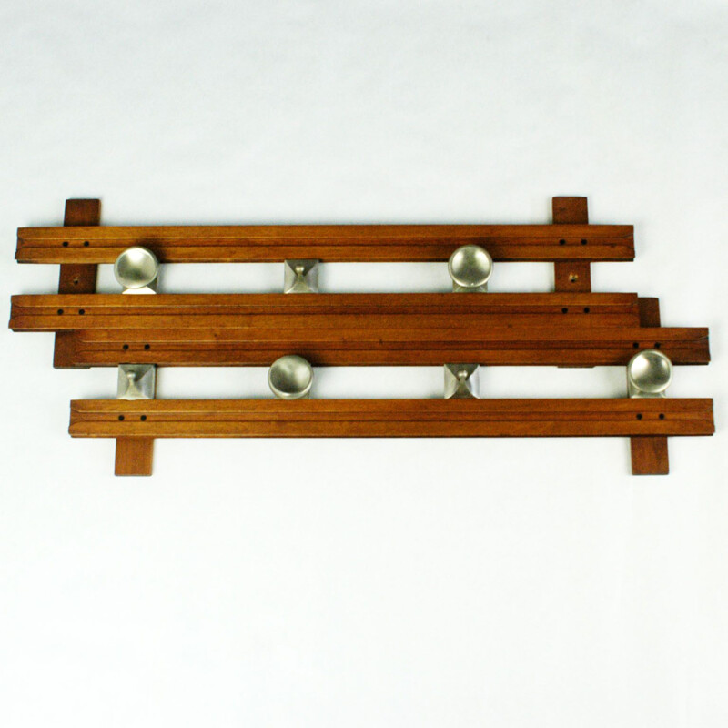 Vintage Italian coat rack in teak "Regolo" by Ico Parisi for Stildomus