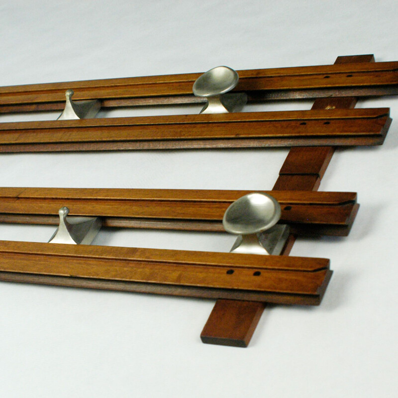 Vintage Italian coat rack in teak "Regolo" by Ico Parisi for Stildomus