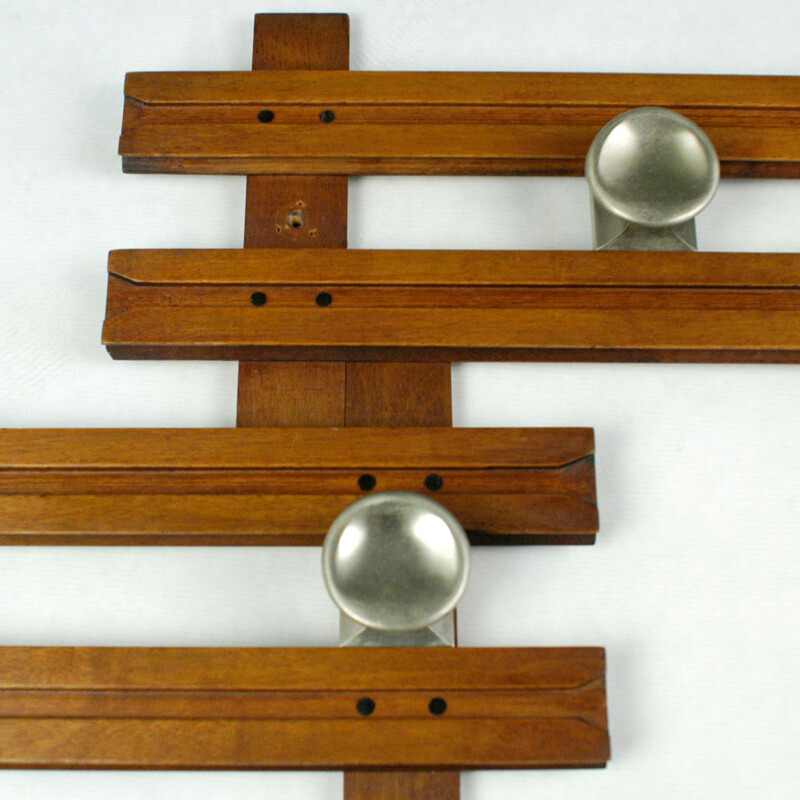 Vintage Italian coat rack in teak "Regolo" by Ico Parisi for Stildomus