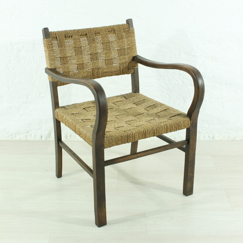 Vintage German armchair in beech wood