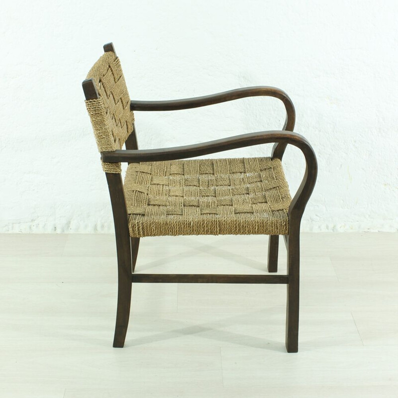 Vintage German armchair in beech wood