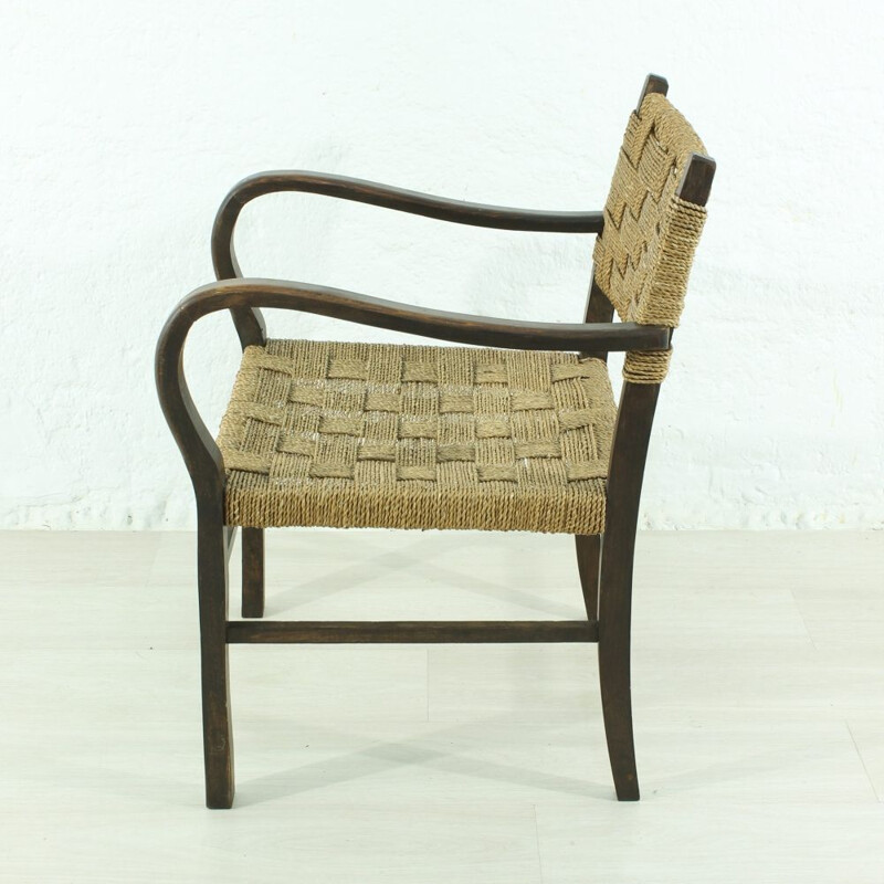 Vintage German armchair in beech wood