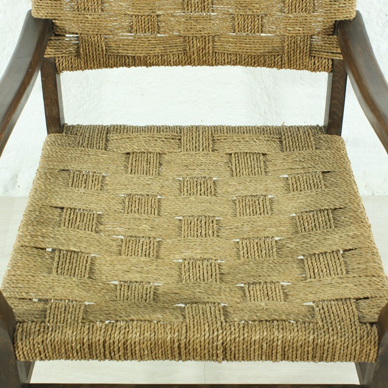 Vintage German armchair in beech wood
