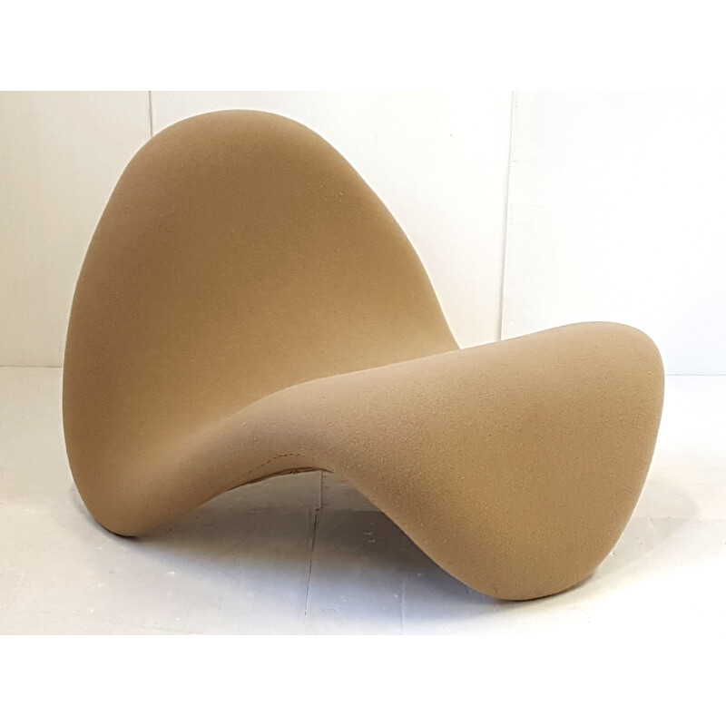 Vintage Tongue F577 armchair for Artifort by Pierre Paulin in beige wool